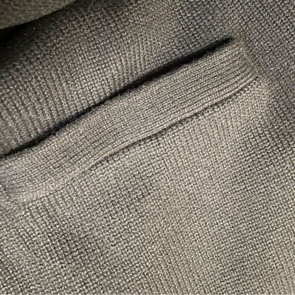 Ralph Lauren Black Cashmere Lamb Shearling Collar Cardigan Sweater - Picture 14 of 16